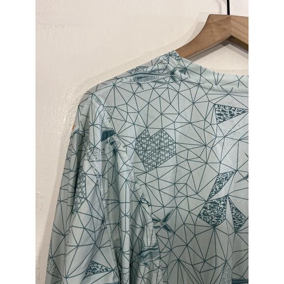 AFTCO Prisma Performance Shirt Size S Fishing UPF Mahi Mahi Geometric Dad Tuna - Picture 8 of 12